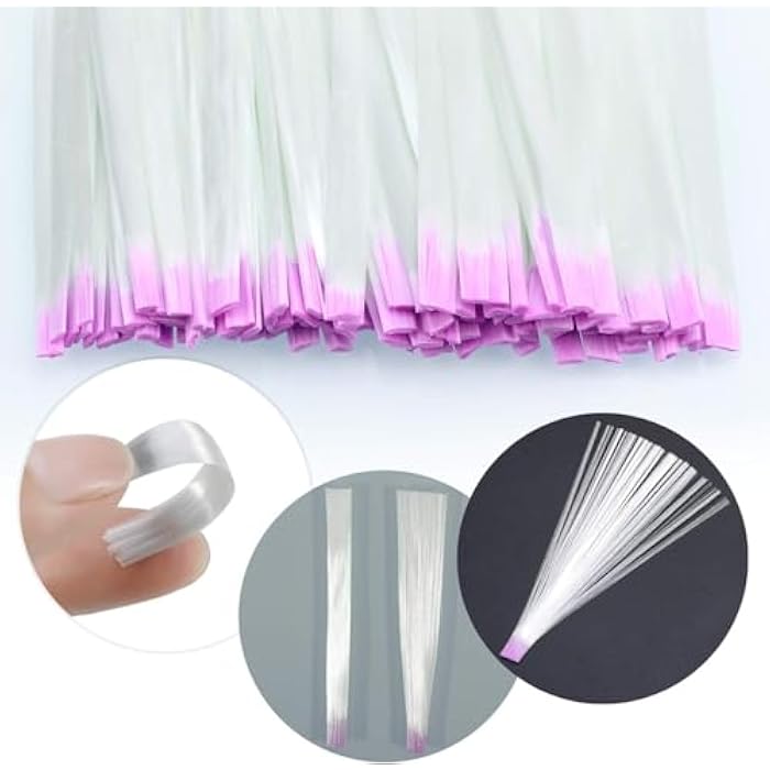 12 Pieces Fiberglass Nail Extension Silk,Nails Tips Quick Extension Fiberglass Fiber Silk False Nails Tips Salon Tool Accessories For UV Gel Nails Art - Image 3
